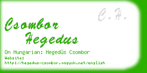 csombor hegedus business card